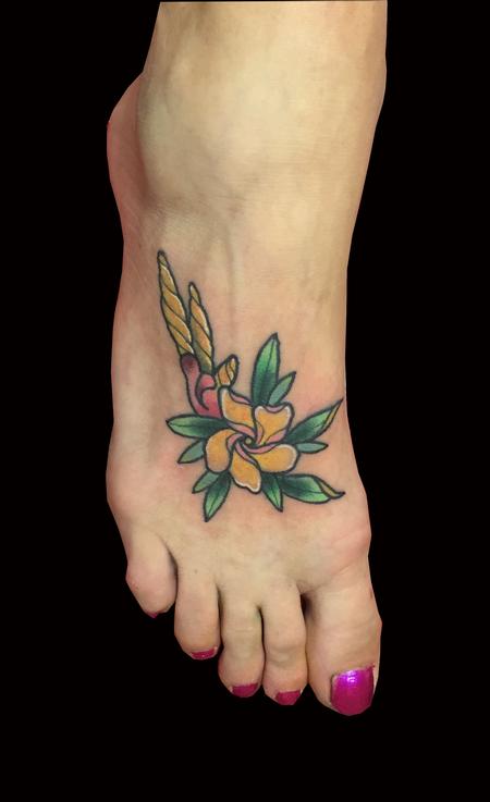 Tattoos - Plumeria with Buds - 100925